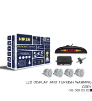 Park sensörü led ekranlı-türkçe sesli gri Tüm modellere uyumlu Niken (Beyaz)