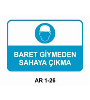 İŞ GÜVENLİĞİ UYARI LEVHASI 1 ADET PVC 21 X 29CM
