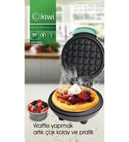 Kiwi Ksm-2400W Yapışmaz Plakalı Mini Waffle Makinesi