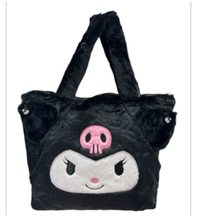 Sanrio Kuromi Peluş Kol Çantası Siyah