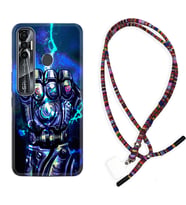 Tecno Spark 6 6 Go 8C 8 Pro 7 7 Pro Kılıf Boyun Asklı Rasta Silikon Thunder Play 1760