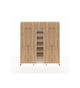 Hyperion Dolap 12 Raflı 9 Kapaklı 2 Askılı 220x44x243 Aytaşı-Çam/Çam