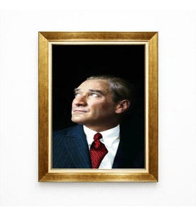 Tablore Atatürk Portresi Altın Varaklı Lüks Çerçeveli Tablo