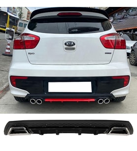 Kia Rio Hb Siyah Difüzör Çiftli Yuvarlak Egzoz Görünümlü D Tip Difizör