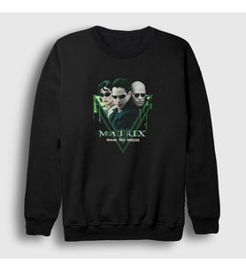Presmono Unisex Siyah Enter Film The Matrix Sweatshirt 368688tt