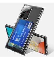 Galaxy Note 20 Ultra Kılıf Zore Ensa Kartlık Bölmeli Şeffaf Kılıf (Renksiz)