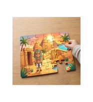 Antik Mısır - Firavunlar Tasarımlı 24 Parça Ahşap Çocuk Puzzle
