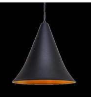 Retro Metal Sarkıt Avize Rustik Tekli Sarkıt Siyah İçi Sarı Cafe Mutfak Aydınlatma (Burnt Olive)