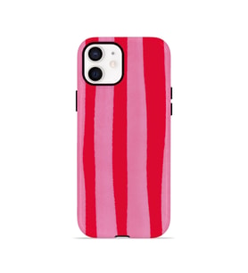 iPhone 12 Vorian Çift Katmanlı MagSafe Kılıf Raspberry Bold Stripe