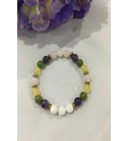 8 MM AY TAŞI, SİTRİN, YEŞİM, PEMBE KUVARS,AMETİST, HEMATİT DOĞALTAŞ BİLEKLİK