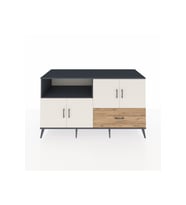 Kronos Konsol 4 Raflı Tek Çekmeceli 4 Kapaklı 176x59x99 Antrasit-Aytaşı/Çam