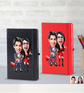 BK Gift Kişiye Özel Sevgililer Karikatürlü 2’li Defter Seti, Sevgiliye Hediye, Sevgililer Günü Hediyesi, Doğum Günü Hediyesi-4