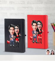 BK Gift Kişiye Özel Sevgililer Karikatürlü 2’li Defter Seti, Sevgiliye Hediye, Sevgililer Günü Hediyesi, Doğum Günü Hediyesi-4