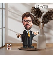 BK Gift Kişiye Özel Avukat Karikatürlü Büyük Boy Ahşap Biblo-4, Arkadaşa Hediye , Sevgiliye Hediye, Kişiye Özel Biblolar