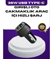 38w Çift Çıkışlı Araç Şarj Cihazı - Type-c Ve Usb Pd Destekli