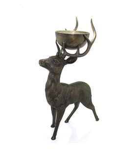 Metal Geyikli Kase 77 Cm