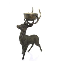Metal Geyikli Kase 77 Cm