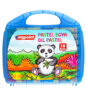 Bigpoint Pastel Boya 18 Renk - Mavi Çantalı