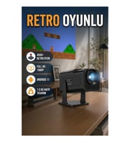 HCS350pro Taşınabilir Full HD Android Projektör – 1080P, WiFi 6 ve Bluetooth 5.4