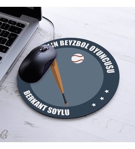 Yılın Beyzbol Oyuncusu İsme Özel Yuvarlak Mousepad