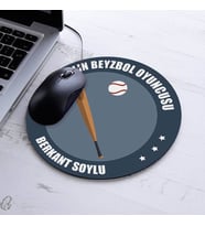 Yılın Beyzbol Oyuncusu İsme Özel Yuvarlak Mousepad