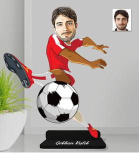 Kişiye Özel Futbolcu Erkek Ahşap Biblo-3