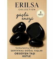 Sertifikalı Tamburlanmış Doğal Obsidyen Taşı Kütle (3 Adet – 30-35 mm) Negatif Enerji Kalkanı (Çok Renkli)