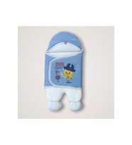Bebek Kundak Battaniyesi Ayaklı Dış Bebek Kundağı Hastane Çıkışı Kundak Battaniye Unisex (Mavi)