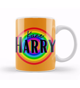 Harry Kane   Vintage Retro Rainbow Style Kupa Bardak Porselen