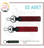 Yol Arkadaşlarına, İsim Plaka ve B Rh (+) Kan Grubu Kişiselleşmiş x2 Anahtarlık, Kırmızı-Bordo-Ysl