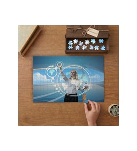 Yapay Zeka- Bilişim - Teknoloji Tasarımı 240 parça Ahşap Puzzle Ahşap Kutuda MP00668