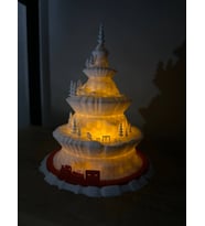 Noel Ağaç Köyü Dekoratif Tealight Mumluk Yılbaşı Süsleri Cam Ağaç Şeklinde Kış Evi Yeni Yıl Hediyesi