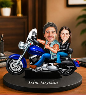 Kişiye Özel Karikatür Biblo Sevgiliye Özel Çift Romantik ve Anlamlı Hediye Sevgili Biblosu Çift Biblosu Karikatür Biblo