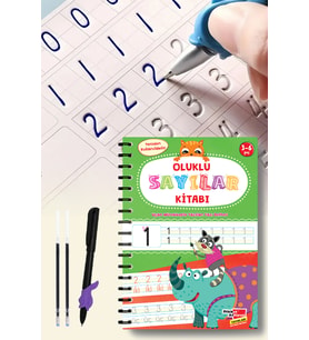 Sayıları Yazmayı Kolayca Öğreten Kitap  Sihirli Uçan Kalemli Oluklu (kabartmalı) Sayılar Kitabı