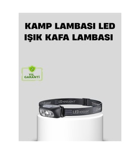 Şarjlı LED Kafa Feneri 4 Modlu Akıllı Sensörlü Far Su Geçirmez IPX5 Kamp ve Balıkçı Lambası