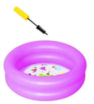 Pompası ile Bestway 51061, Desenli Zeminli Şişme Çocuk Havuz SET (61x15cm) (Pembe)