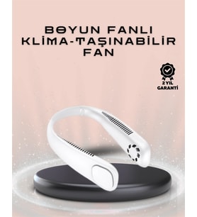 Giyilebilir Sessiz Fan 224G Hafif, Bladeless Güvenli Tasarım, 5 Vitesli Soğutma, Usb Şarjlı Fan