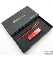 16GB. İsme Özel Otg Usb Bellek + Scrikss İsme Özel Kalem Seti - Kırmızı