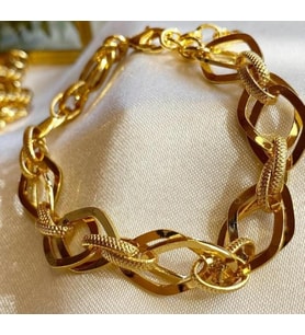 22 AYAR ALTINKAPLAMA KADIN GOLD ÖZEL TASARIM BİLEKLİK