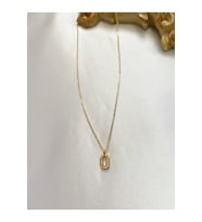 Zirkon Taşlı Minimal Gold Ü Harfli Kolye