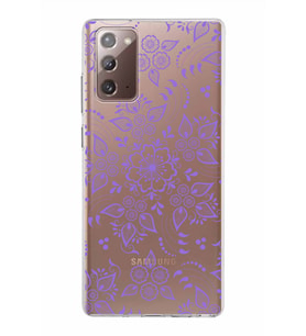 Samsung Galaxy Note 20 Kapak Nostalji Desen Tasarımlı Şeffaf Silikon Kılıf