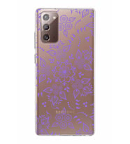 Samsung Galaxy Note 20 Kapak Nostalji Desen Tasarımlı Şeffaf Silikon Kılıf