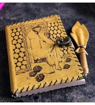 Kaplumbağa Terbiyecisi Deri Defter (Sarı)