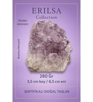 Sertifikalı Ametist Taşı Kütlesi 280 Gr – Ham Doğal Kristal Dekoratif Taş Parçası (Çok Renkli)