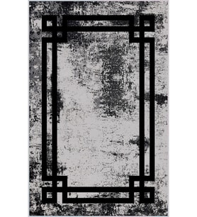 Eliana Home Baskılı, Yıkanabilir Kaymaz Taban Salon Halısı LNA0005-SD444 100x150 cm (Gri)