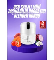 Rondo Doğrayıcı 250 ML Taşınabilir USB Şarjlı Pratik El Rondo Blender