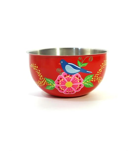 Kase Kırmızı Kuşlu (24 Cm)