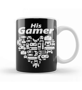 Gamer Love His Kupa Bardak Porselen