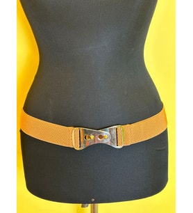 ÇELİK TOKALI LASTİKLİ TABA KADIN KEMER 70X4 CM