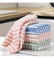 3 Adet Mikrofiber Bez 30x30, Süper Emici Mercan Polar Kumaş, Koku Yapmaz, Nem ve Bakteri Önler Çeyiz (Çok Renkli)